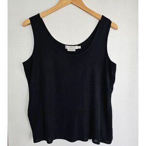 Plein Air Black‎ Sleeveless Tank Top Womens Size L Basic Layering